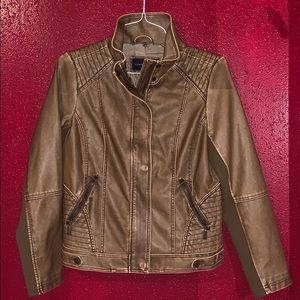 Brown leather jacket!
